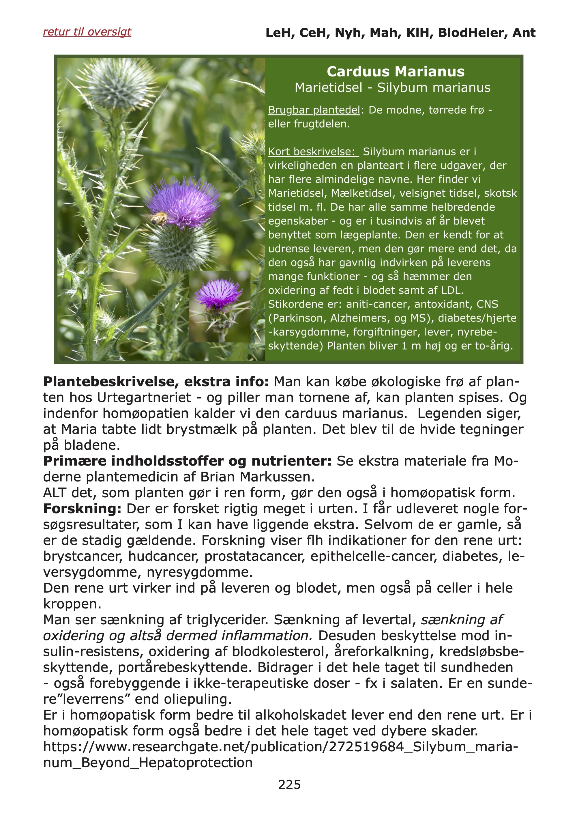 Uddrag fra bind 2: plantemidler